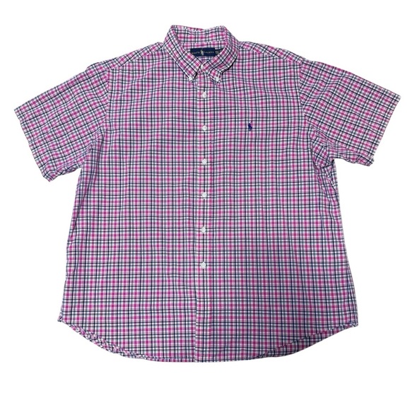 RALPH LAUREN - Men’s Multi-coloured Short Sleeve Button-Down Shirt XXL - Picture 1 of 6